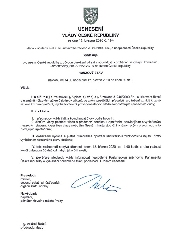 Náhled: Tréninky zrušeny- COVID 19